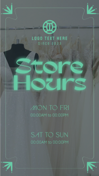 Sophisticated Shop Hours Instagram Story Design