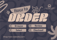 How To Order Cart Postcard