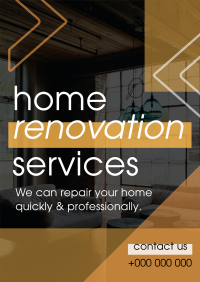 Simple Triangles Home Renovation Poster