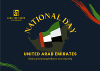 National UAE Flag Postcard