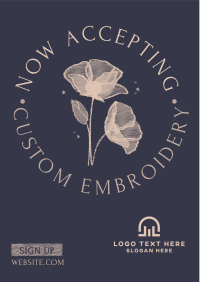 Custom Embroidery Flyer
