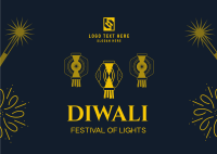 Diwali Festival Postcard Design