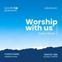 Worship With Us Instagram Post