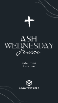 Minimalist Ash Wednesday Facebook Story