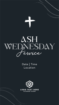 Minimalist Ash Wednesday Facebook Story