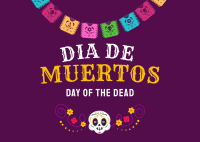 Festive Dia De Los Muertos Postcard