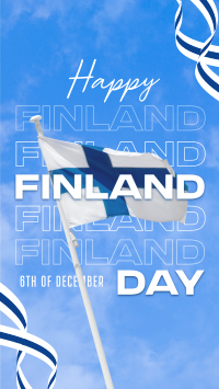 Simple Finland Indepence Day Instagram Reel Design