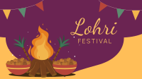 Lohri Festival Zoom Background Design