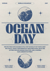 Retro Ocean Day Flyer