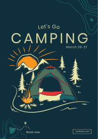 Campsite Sketch Flyer