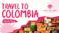 Travel to Colombia Paper Cutouts Facebook Event Cover