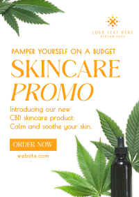 Minimalist Cannabis Skincare Flyer