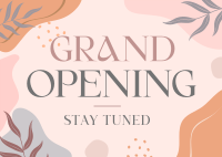 Elegant Leaves Grand Opening Postcard