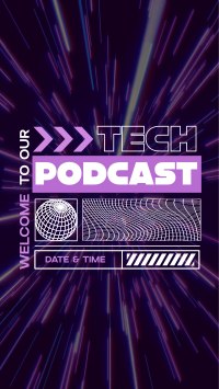 Futuristic Tech Podcast TikTok Video Image Preview