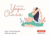 Online Yoga Class Postcard