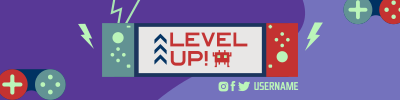 Gamer Level Up Twitch Banner Image Preview