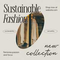 Clean Minimalist Sustainable Fashion Instagram Post
