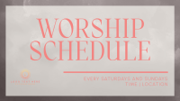 Simple Church Schedule Video Design