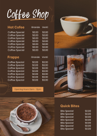 The Coffee Shop Menu Image Preview