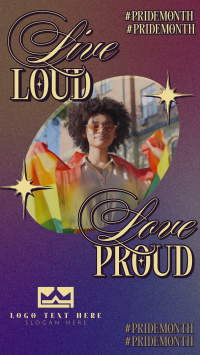 Retro Pride Month Facebook Story