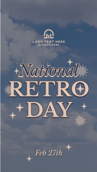 National Retro Day Clouds Facebook Story