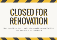 Under Renovation Construction Postcard Design