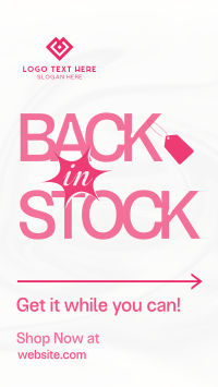 Back In Stock Minimalist Instagram Story