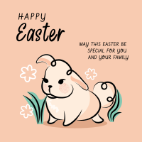 Easter Bunny Greeting Instagram Post Design