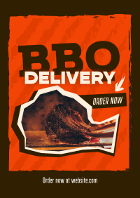 Grilled Barbecue Delivery Poster Design