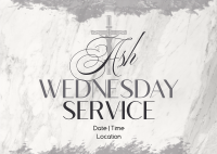 Ash Wednesday Simple Reminder Postcard Design