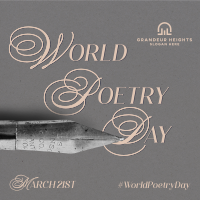 World Poetry Day Pen Instagram Post Image Preview