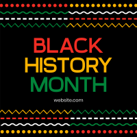 Black History Lines Instagram Post Design