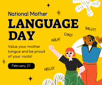 Mother Language Day Facebook Post