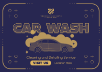 Car Cleaning and Detailing Postcard