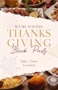 Elegant Thanksgiving Party Invitation Design