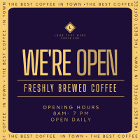 Trendy Open Coffee Shop Instagram Post