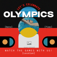 Formal Olympics Watch Party Instagram Post Design