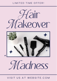 Hair Makeover Promo Flyer Design