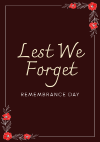 Remembrance Day Poster