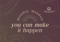 Monday Mindset Quote Postcard Design