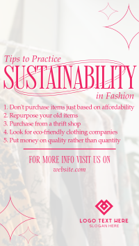 Sustainable Fashion Tips Facebook Story