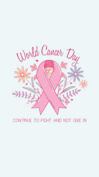 Cancer Day Floral Facebook Story