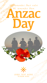 Rustic Anzac Day Facebook Story