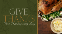 Holiday Thanksgiving Greeting Facebook Event Cover Design