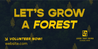 Forest Grow Tree Planting Twitter Post