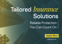 Modern Insurance Solutions Postcard Design