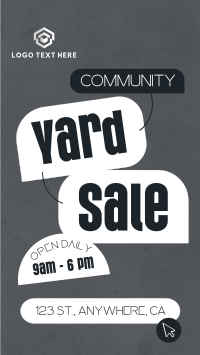 Community Yard Sale Thrift Facebook Story
