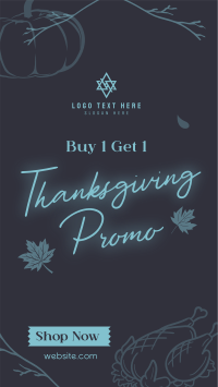 Thanksgiving Buy 1 Get 1 YouTube Short Design