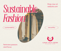 Clean Minimalist Sustainable Fashion Facebook Post