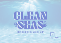 Clean Seas For Tomorrow Postcard Design